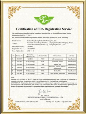 FDA Certificate